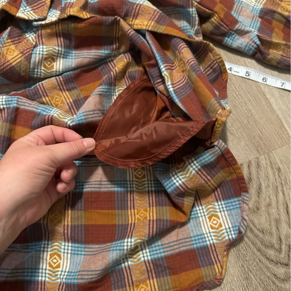 Flannel Button Down Western Shaket Women’s Plus Orange Dark 14w 16w XL XXL Comfy - Picture 7 of 10